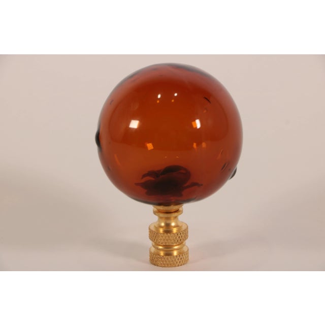 Blown Glass Lamp Finial Bottle Brown Chairish
