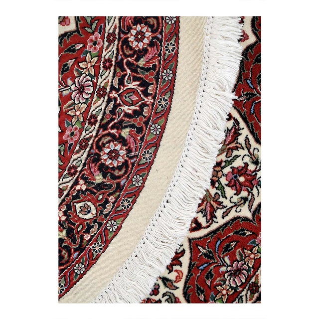 Traditional Pasargad Fine Hand Knotted Persian Bidjar Round Rug For Sale - Image 3 of 3