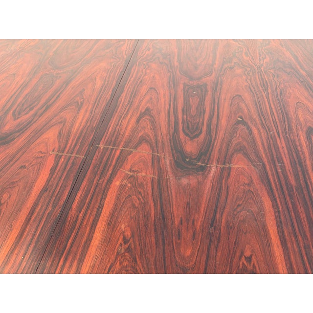 Mid-Century Modern Danish Rosewood Expanding Butterfly Leaf Dining Table For Sale - Image 12 of 17