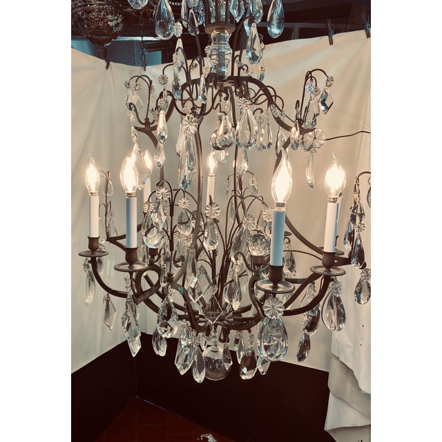 Early 18th Century Large - Louis XV Lead Crystal Chandelier. Est. 1764 to 1860, Heavy Baccarat Lead Crystal For Sale - Image 5 of 9