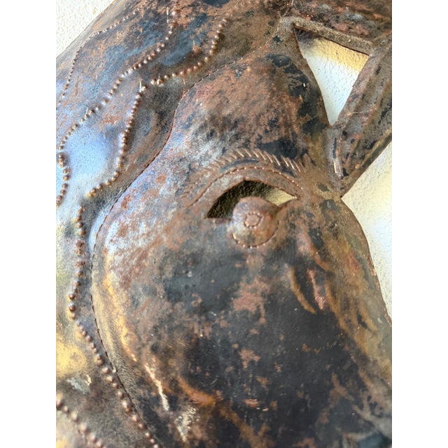Vintage Brutalist Metal Wall Sculpture, 1950s For Sale - Image 11 of 18