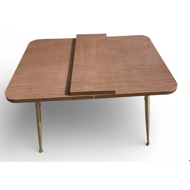 Heywood-Wakefield Mid Century Modern Dinette Table With Leaf by Haywood-Wakefield 1950s Made in Usa For Sale - Image 4 of 15