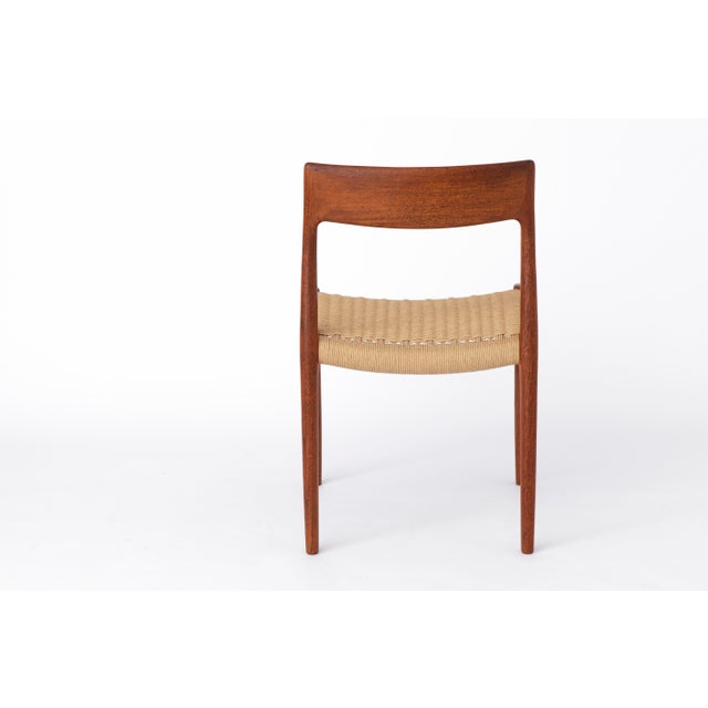 Brown Vintage Model 77 Chairs in Teak by Niels Otto Møller for J.L. Møllers, 1960s, Set of 4 For Sale - Image 8 of 11