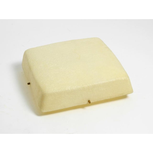 Beautiful large mid century modern ceiling or wall lamp made of beige fiberglass. very elegant minimalist design for...