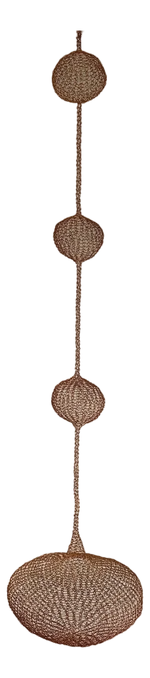 Handmade Copper Wire Sculpture Inspired by the Hand Woven Technique of Ruth Asawa #12