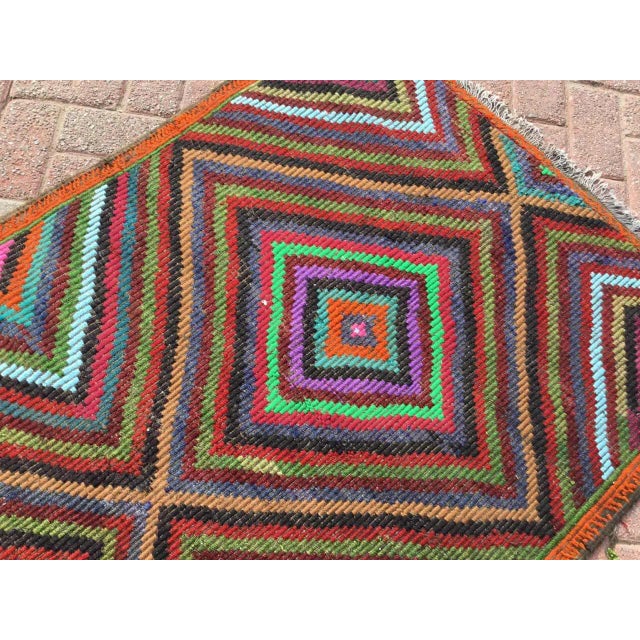 VIntage Turkish Kilim Rug - 71" X 38" For Sale In Raleigh - Image 6 of 10