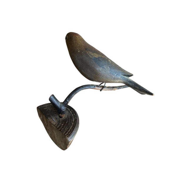 Folk Art Austrian Folk Art Carved Wood Chaffinch #97, 1930s For Sale - Image 3 of 6