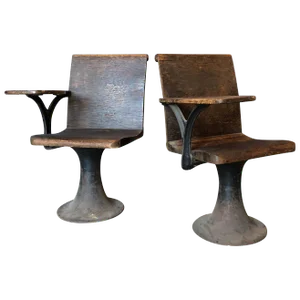 Vintage Industrial 1920s School Chairs - a Pair