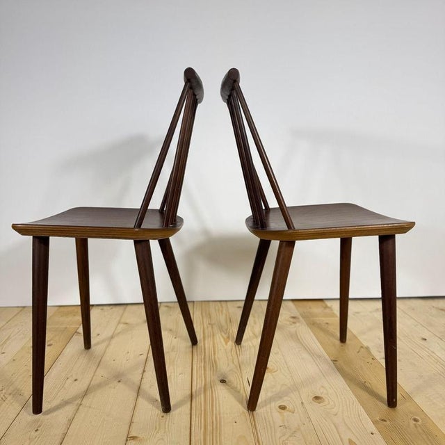 Vintage Chairs by Poul M. Volther for FDB Furniture, 1960s, Set of 4 For Sale - Image 6 of 8