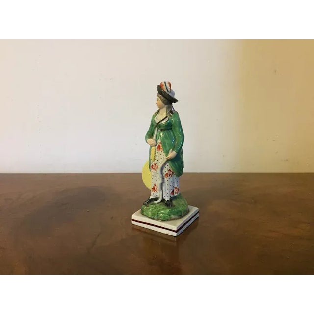Antique Early 19th Century Staffordshire Pearlware Figure of a Lady Archer For Sale - Image 9 of 13