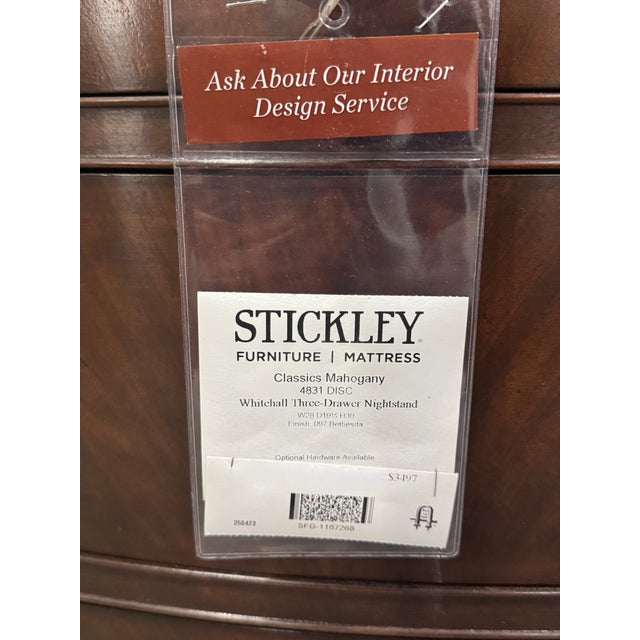 Stickley Whitehall Tall Dresser + 3-Drawer Nightstand (Set) – New With Tags, Discontinued For Sale - Image 11 of 12