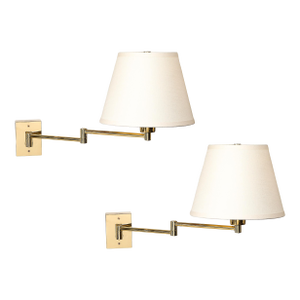 Pair of Mid-Century Articulating Wall Sconces by George Hansen for Metarlarte