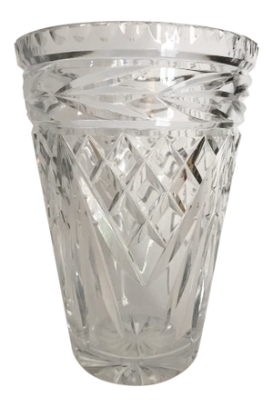 1950s Cut Crystal Vase