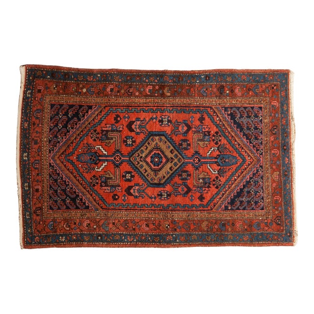 Vintage Kurdish Hamadan Rug - 3'3" x 5' For Sale