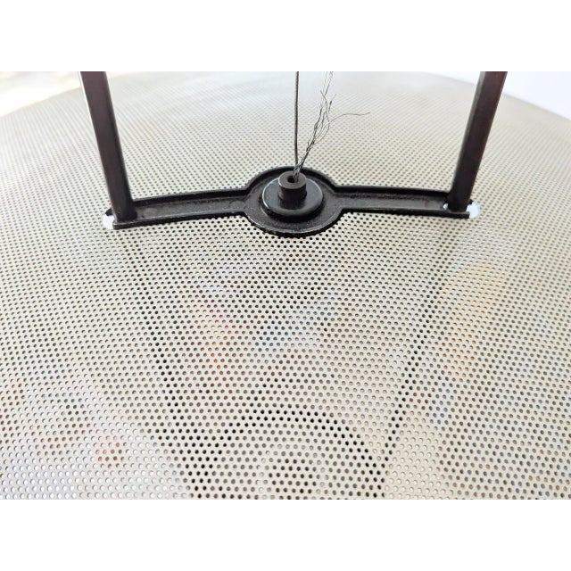 Large Black Painted and Perforated Metal Pendant Lamp by Orni Halloween for Artemide, 1970s For Sale - Image 15 of 18