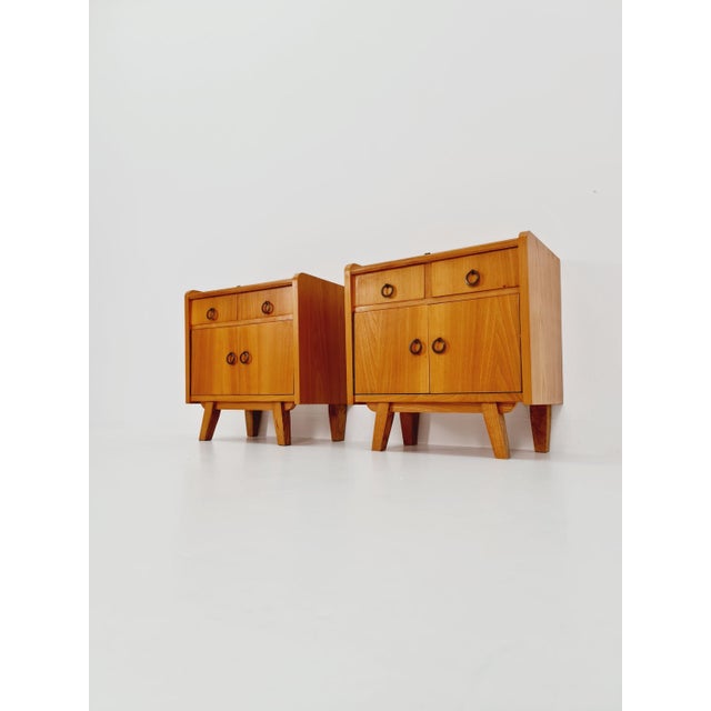 Mid-Century German Ash and Teak Nightstands from WK Möbel, 1960s, Set of 2 For Sale - Image 11 of 11