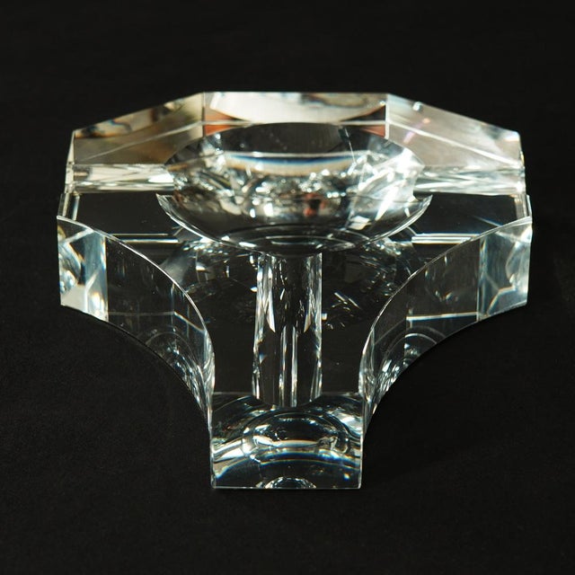 Crystal Ashtray with Mirror Base, 1960s For Sale - Image 10 of 15