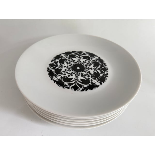 Modern Breakfast Plate Service by Hans-Theodor Baumann for Rosenthal Germany, 1970, Set of 6 For Sale - Image 3 of 6