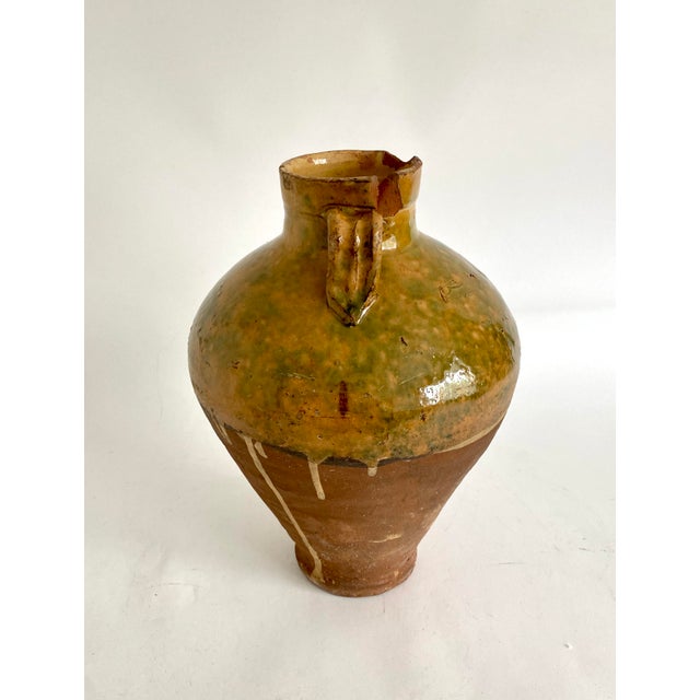 Rustic European Turkish Glazed Terracotta Oil Pot Urn For Sale - Image 3 of 9