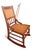 Antique Victorian Lincoln Style Wood Rocking Chair - Hand Woven Cane Seat & Back For Sale