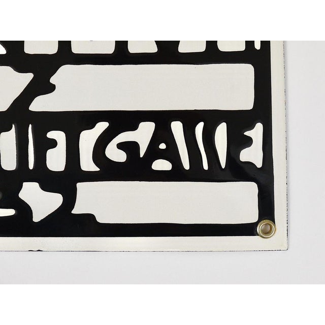 Art Nouveau Domed Enameled Advertising Sign from Wiener Werkstaette, Vienna, 1960s For Sale - Image 13 of 18