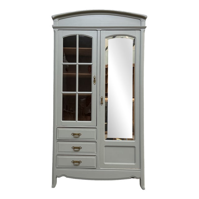 Large Art Nouveau Wardrobe in Sapelli and Beech, 1890s For Sale