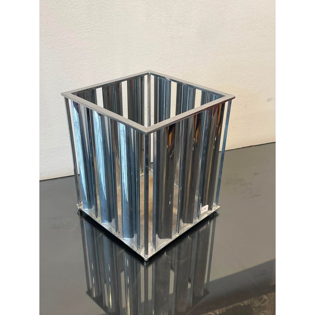 1930s Modernist Chrome-Plated Metal Desk Set by Jacques Adnet, 1930, Set of 3 For Sale - Image 5 of 18