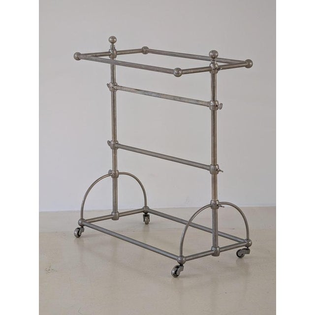Art Deco Towel Rack in Nickel-Plating For Sale - Image 14 of 14