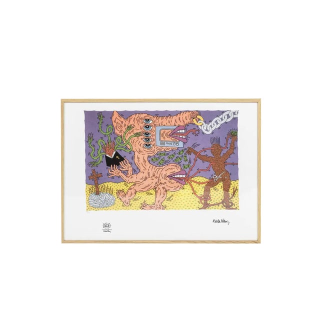 Keith Haring, Figurative Composition, Lithograph, 1990s For Sale