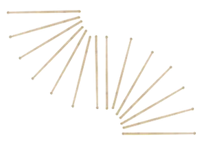 Mid-Century Clear Glass Swizzle Sticks, Set of 12