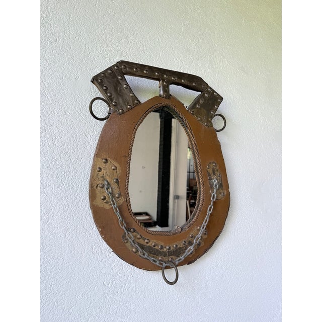 Brutalist Handcrafted Horse Mirror, 1950s For Sale - Image 18 of 18