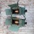 Metal Vintage German Green Metal Floodlight from Veb Deutsche Werkstätten Hellerau For Sale - Image 7 of 8