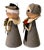 Mid-Century Modern Mid-Century Handmade Folk Art Pilgrim Thanksgiving Figures—a Pair For Sale - Image 3 of 8