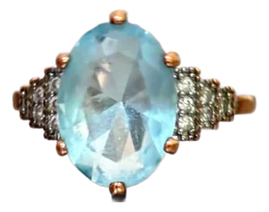 Sterling Silver & Blue Topaz Cocktail Ring