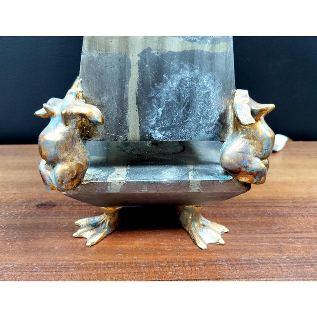 Contemporary Psotmodern Gold and Silver Leaf Table Lamp by Lucas McKearn For Sale In Dallas - Image 6 of 9