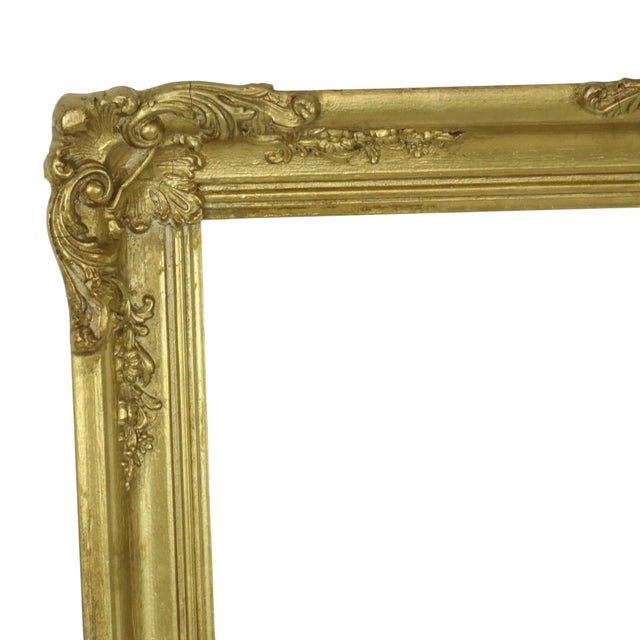Vintage Baroque-Style Gilt Pine Frame For Sale - Image 5 of 16