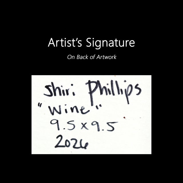 Wine - Framed Original Neutral Multicolor Abstract Acrylic Painting on Canvas Board by Shiri Phillips For Sale - Image 9 of 9