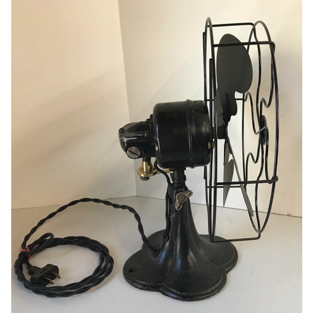 Metal 1938 Art Deco 8” Emerson Seabreeze Oscillating Electric Fan For Sale - Image 7 of 9
