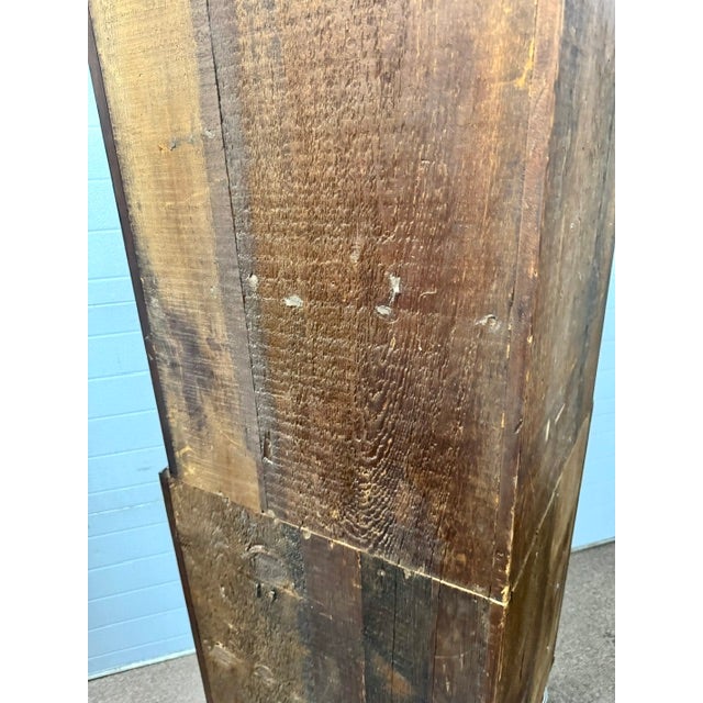 Early 20th Century Mahogany Chippendale Style Bench Made 2 Part Corner Cupboard For Sale - Image 9 of 9