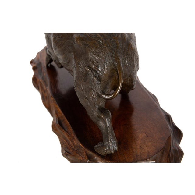 Japanese Meiji Bronze Okimono of a Wild Boar by Akasofu Gyokko For Sale - Image 12 of 13