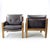 Brown Leather and Walnut Lounge Chairs from Ton, Former Czechoslovakia, 1990s, Set of 2 For Sale - Image 18 of 18
