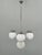 Czech Art Deco Chandelier with Four Opaline Glass Shades, 1930s For Sale - Image 3 of 15