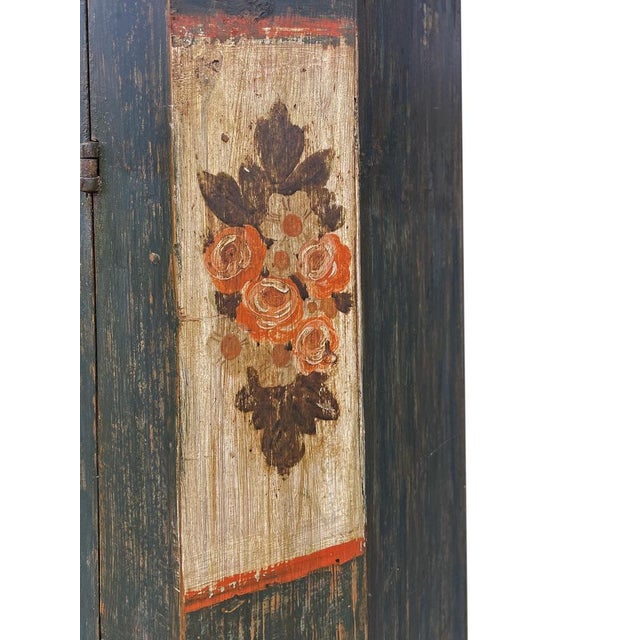 Forest Green Petrol Green Painted Wardrobe, 1810 For Sale - Image 8 of 18