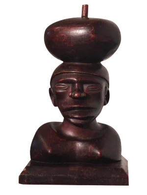 Tribal Ironwood Hand-Carved WomanÄôs Bust