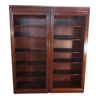 Harden Solid Cherry Pair of Bookshelves For Sale