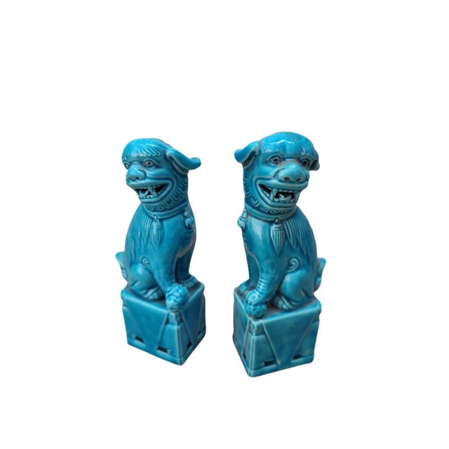 Ceramic Foo Dogs, 1970s, Set of 2 For Sale - Image 4 of 6
