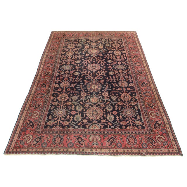This is an Vintage hand knotted wool Turkish Sparta rug with all over design.