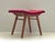 Mid-Century Red Fabric Footstool, 1970s For Sale - Image 9 of 15