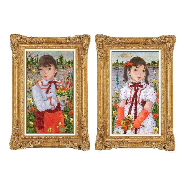 Mid 20th Century Petit Garcon D'Honneur & Petit Fille D'Honneur, Suzanne Eisendieck - Set of 2 For Sale