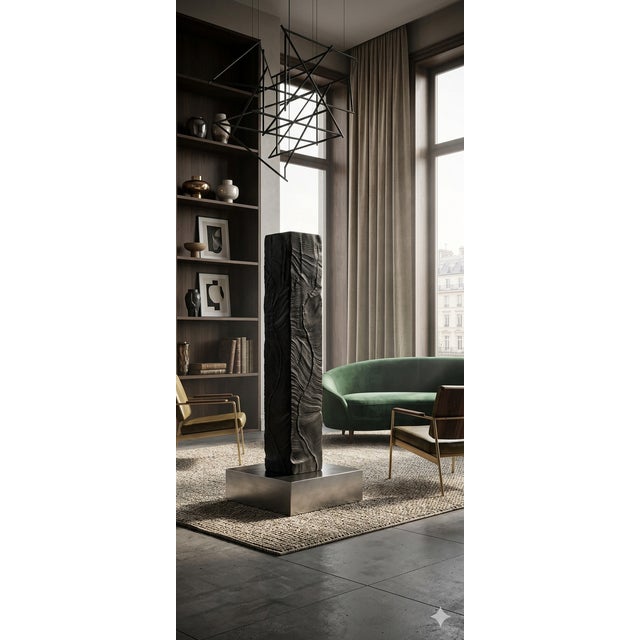 An exceptional, rare, and monumental column vase from Rosenthal's renowned studio line, designed by the well-known German...